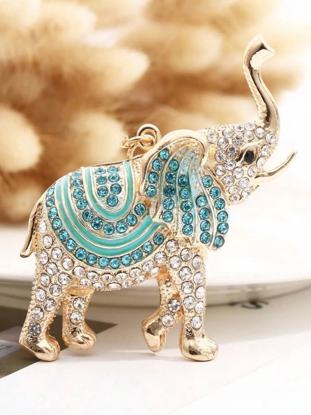 Crystal Elephant Keychain/Bag Charm • Pink or Green • Pick One